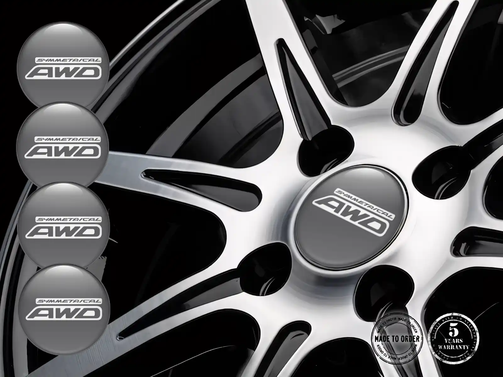 Subaru Pegatinas de Rueda Versión Etiquetas Bombadas de Resina